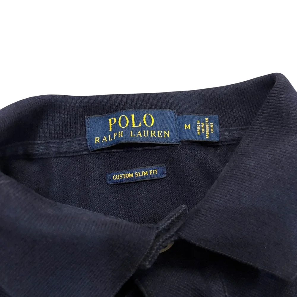 Polo Ralph Lauren Mens Navy Ivy League Bleecker Cup Embroidered Polo Medium